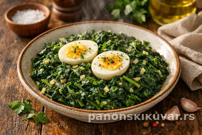 SALATA OD SPANAĆA SA JAJIMA